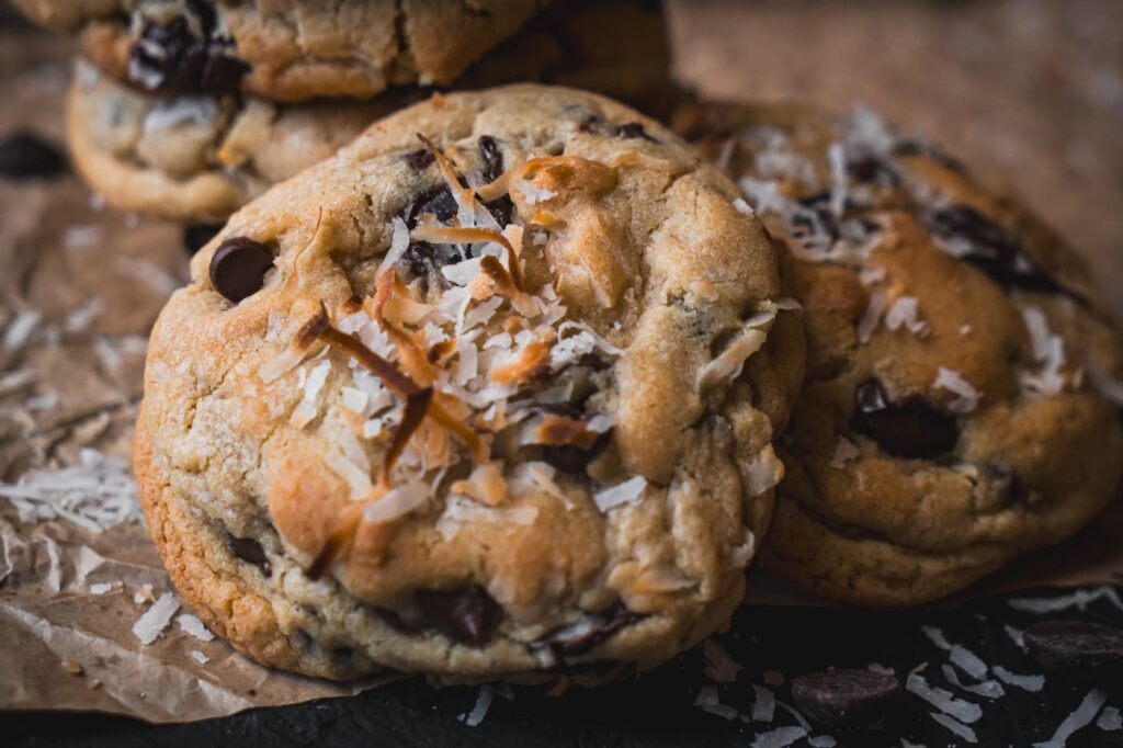 coconut lime chocolate chip cookies
