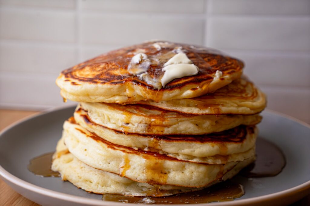 Overnight sourdough discard ricotta pancake batter