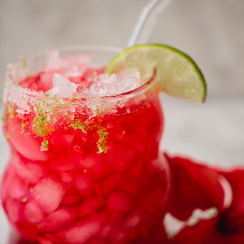 Honey Lime Hibiscus Iced Tea