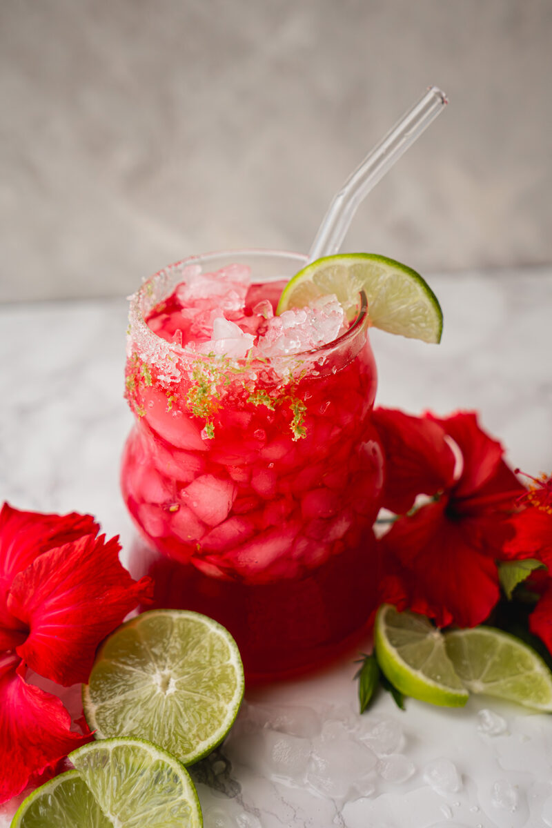 Honey Lime Hibiscus Iced Tea
